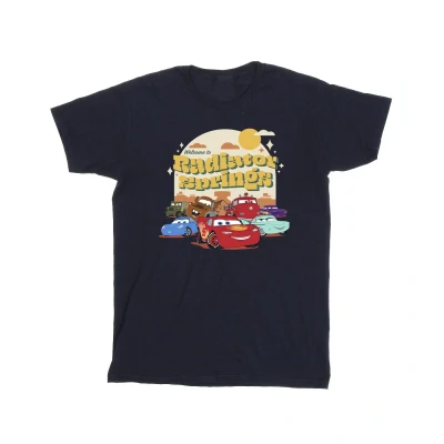 Image of Disney Mens Cars Radiator Springs Group T Shirt (Navy Blue) Cotton Size X Large