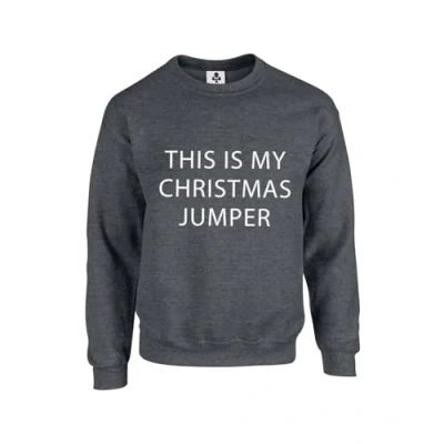 Image of Taylor Brown This is my christmas Jumper xmas festive Unisex Funny Adults Sweatshirt Dark Heather