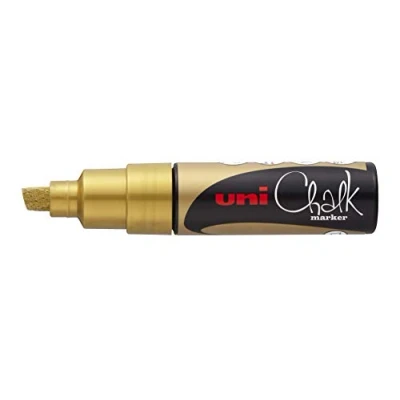 Image of uni ball PWE 8K Chalk Marker Gold Chisel Tip, 8 mm