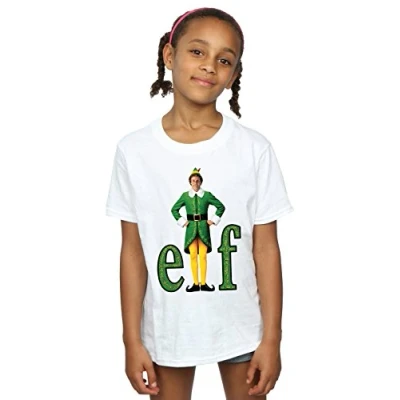 Image of Elf Girls Buddy Logo T Shirt 12 13 Years White