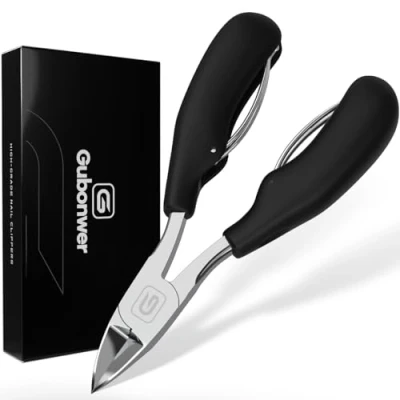 Image of Toe Nail Clipper Large Toenail Clippers for Thick &amp; Ingrown Nails Podiatrist Kits Stainless Steel Super Sharp Curved Blade Grooming Tool Man Women