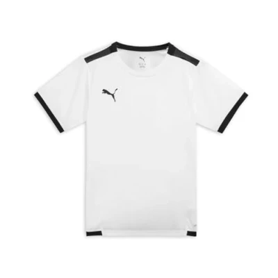 Image of puma Unisex Kids teamLIGA Jersey Jr Shirt, White Black, 128