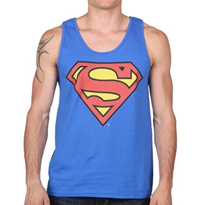 Image of DC Comics Men&#039;s Superman Classic Logo Tank Top, Royal, XXL
