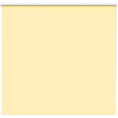 Image of vidaXL Roller Blind Blackout Yellow 155x150 cm Fabric Width 151.6 Polyester
