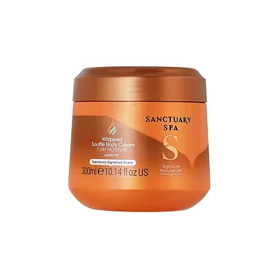 Image of Sanctuary Spa Whipped Soufflé Body Cream, No Mineral Oil, Cruelty Free and Vegan Moisturiser for Dry Skin, 300 ml