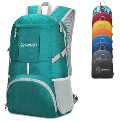 Image of ZOMAKE Unisex&#039;s Lightweight Packable Backpack, Lake Green, L