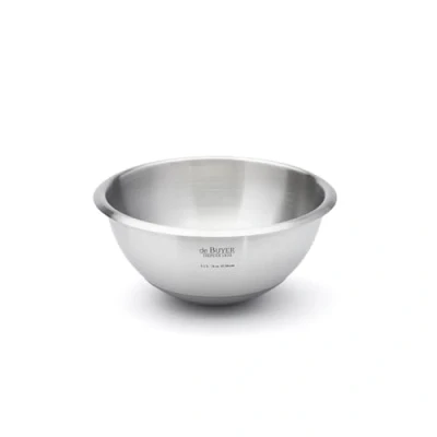 Image of De Buyer 3373.20 Stainless Steel and Inox Hemispherical Pastry Bowl, 20 cm Diameter