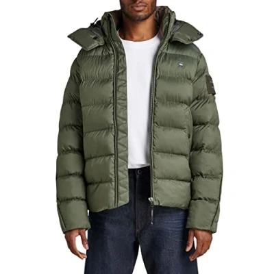 Image of G STAR RAW Men&#039;s Whistler Padded Hooded Jacket, Green (lt hunter D20100 D199 8165), XS