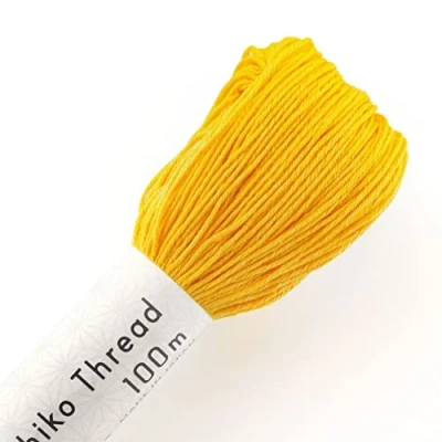 Image of Olympus Sashiko Thread 100m Skein col.111 Golden Yellow Japanese Embroidery &amp; Quilting