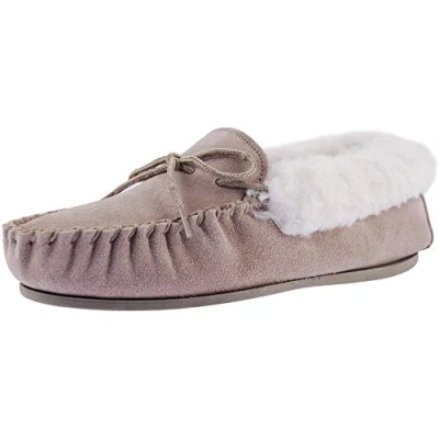 Image of Mokkers Emily Moccasin Slippers Womens Grey Size UK 8