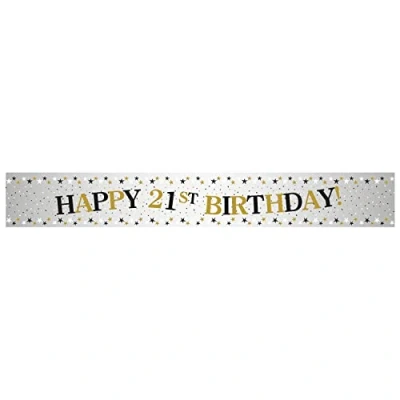 Image of Amscan 9913765 Sparkling Celeb 21 Foil Banner