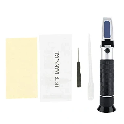Image of TOPINCN Portable Refractometer Hand Held Professional 0 10% Brix Specific Food Jam Beer Milk Fruit Juice Sugar Meter Tester