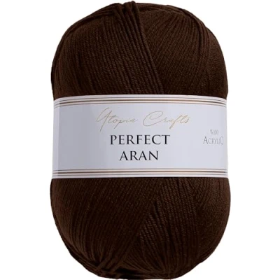 Image of Utopia Crafts Aran Knitting and Crochet Yarn, 400g (Coffee Bean)