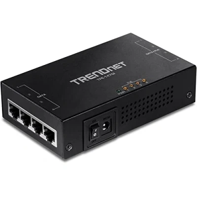 Image of TRENDnet 65W 4 Port gigabit PoE+ Injector, TPE 147GI, x Ports(Data in), PoE + Out), Multi Injector up to 100m(328 ft.), Add Power Non Switch