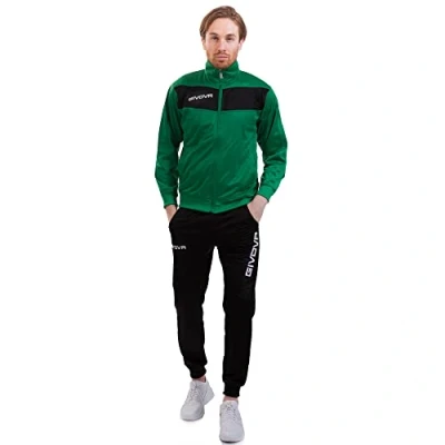 Image of Givova Visa, Men&#039;s Gym Suit, Multicoloured(green/black),XL