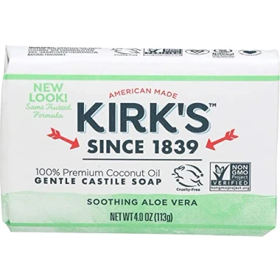Image of Original Coco Castile Bar Soap, with Aloe Vera, 4 oz (113 g) Kirk&#039;s