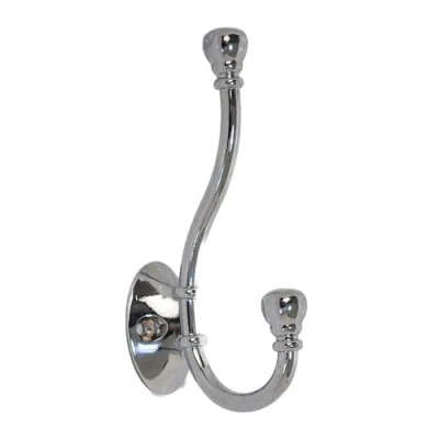 Image of VIBE Hat &amp; Coat Hook Vintage Acorn Style in Polished Chrome