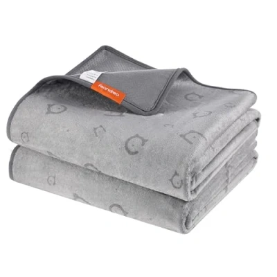 Image of Feandrea Dog Blanket, Set of 2, Reusable Mat, 152 x 122 cm, XL, Waterproof, Leakproof, Non Slip, Absorbent for Dogs, Cats, Rabbits, Dove Grey PTD004G01