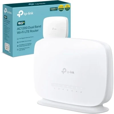 Image of TP Link Cat6 Gigabit 4G Router with Sim slot Unlocked, 1200Mbps Mobile Nano 5Ghz Dual Band, MU MIMO technology, Easy Setup (Archer MR505)