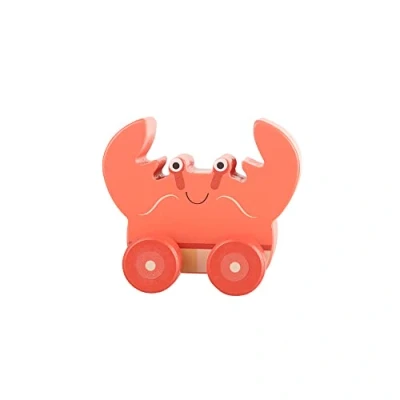 Image of My First Wooden Toy Cars, Crab Push Animal Vehicles Toys 1 Year Old, Baby Car and Toddler Fun Educational Small World Toys, Early Development &amp; Activity by Orange Tree