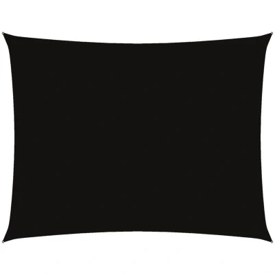 Image of vidaXL Sunshade Sail Oxford Fabric Rectangular 6x7 m Black