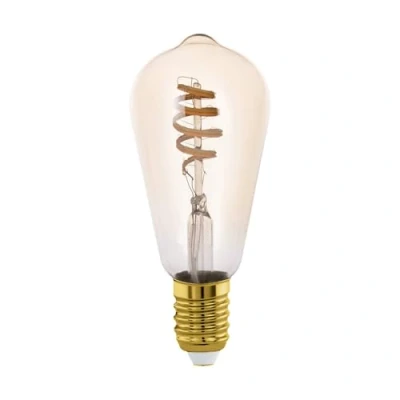 Image of Eglo Connect.z Smart Home E27 LED Filament Light Bulb, ST64, ZigBee, app and Voice Control, dimmable, White tunable (Warm Cool White), 360 Lumen, 5 watt, Vintage Lightbulb Amber