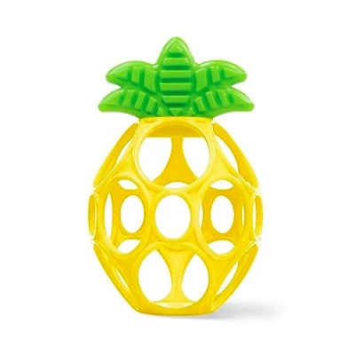 Image of Bright Starts Oball Easy Grasp Pineapple Teether Toy, Hold My Own Collection, Unisex, Newborn and Up