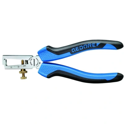 Image of GEDORE Stripping pliers, Adjustable for 0.8 6.0 mm² wire, With opening spring and set screw, 8098 160 JC