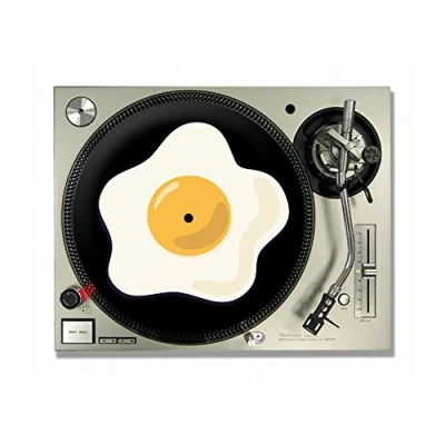 Image of Fried Eggs DJ Turntable Slipmats/slipmat/slip mats 12&quot; or 7&quot; (12inch)