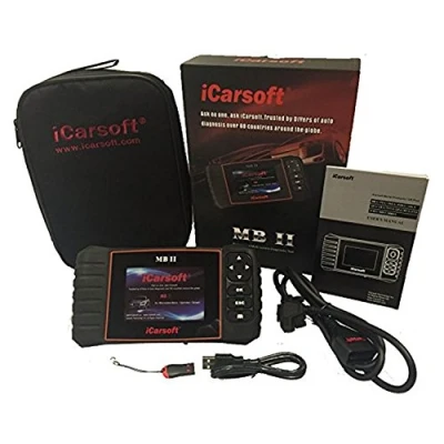 Image of iCarsoft MB Idiagnostic device, Benz diagnostic error, reand clear, oil service, reset SBC reset, DPF OBD2