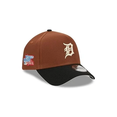 Image of New Era Detroit Tigers MLB Harvest World Series 1984 Brown Black 9Forty A Frame Snapback Cap One Size