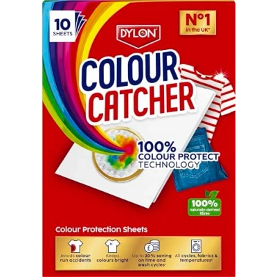 Image of Colour Catcher Protection Sheets (1 pack x 10 sheets) for Mixed Washes to Avoid Run Accidents Made of 100% Naturally Derived &amp; Biodegradable Fibres