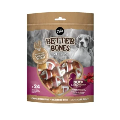 Image of Zeus Better Bones Duck &amp; Cranberry Wrap Bones, 24 Pk