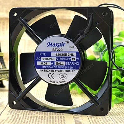 Image of Compatible for Maxair BT / 220 12025B2HL 220V 0.09A 2 Wire 12025 12cm cooling fan