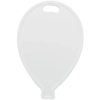 Image of Balloon Shaped Plastic Balloons Weights pack of 10 (White)
