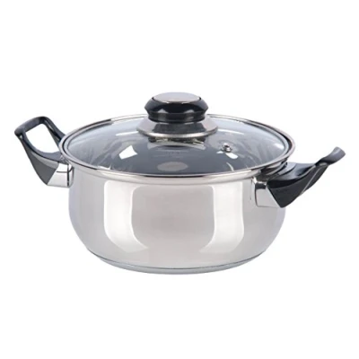 Image of Edco Pan 16cm &amp; Glass lid, Silver, 16 cm