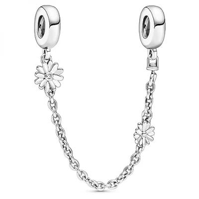 Image of Pandora Daisy Flower Safety Chain Charm 798764C01 05