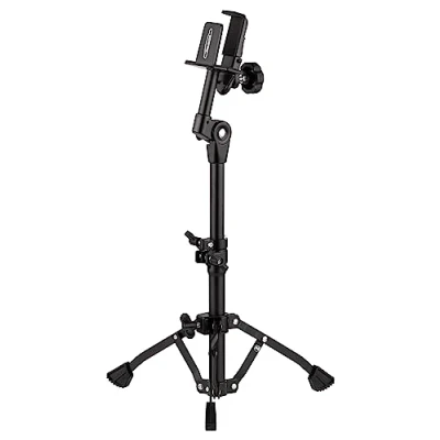 Image of Meinl Percussion Cajon Bongo Stand Double for Two Bongos Playing Steel, Black (THBS S BK)