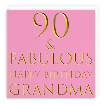 Image of Hunts England Grandma 90th Birthday Card 90 &amp; Fabulous Happy Still Totally Collection Fun