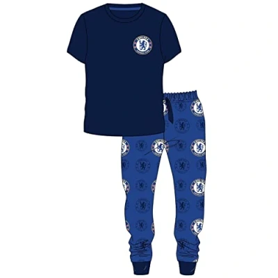 Image of Kids Chelsea Football Club Pyjamas Boys/Girls Childrens Pyjama Set Age 11/12 Years