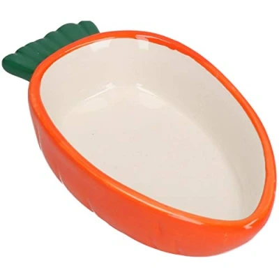 Image of 4pk Small Animals Pet Carrot Shaped Bowls For Nibbles Food 5.3&quot;