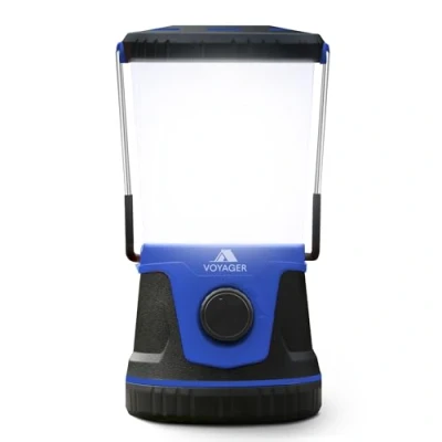 Image of Voyager LED Camping Lantern 1500 Lumen Light Lamp, Up to 40 Hours Battery (D Size), Perfect Emergency Survival Kit Gear, Tough, Sturdy, Suited for Night Time Trips, Hiking, Camp Dark Navy