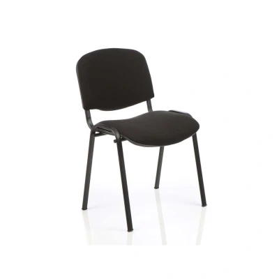 Image of Dynamic BR000055 ISO Stacking Fabric Frame Chair Without Arms Black