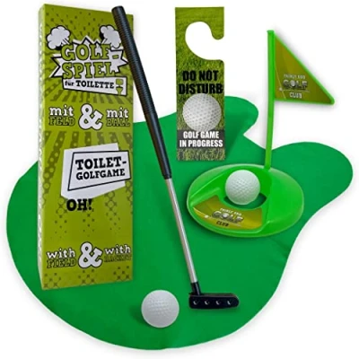 Image of MIJOMA Toilet Golf Set 6 Piece Clubs Approx 62cm (Green/White)