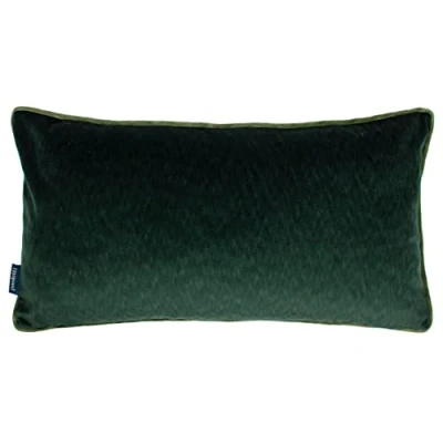 Image of Paoletti Torto Rectangular Polyester Filled Cushion, Emerald/Moss