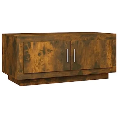 Image of vidaXL Coffee Table Home Indoor Living Room Storage Accent Centre Couch End Side Tea Sofa Desk Furniture Smoked Oak Engineered Wood