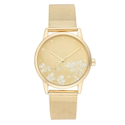 Image of Nine West Women Analog Japanese Quartz Watch with Stainless Steel Strap NW/2428FLGP