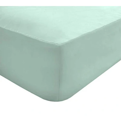 Image of Sleepdown Extra Deep Fitted Sheet 32cm Pocket Easy Care Non Iron Super Soft Polycotton Bedsheet Bedding Bed Linen Single Duck Egg