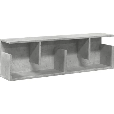 Image of vidaXL Wall Cabinet 100x20x30 cm Concrete Grey Engineered Wood