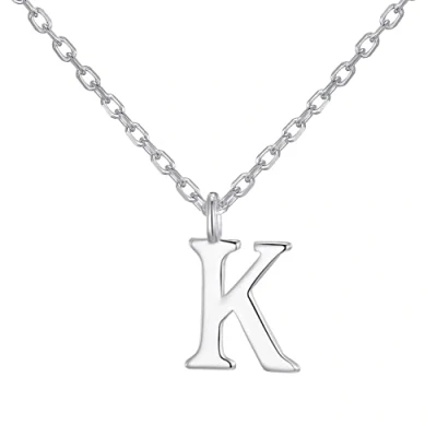 Image of Philip Jones Sterling Silver Initial K Necklace